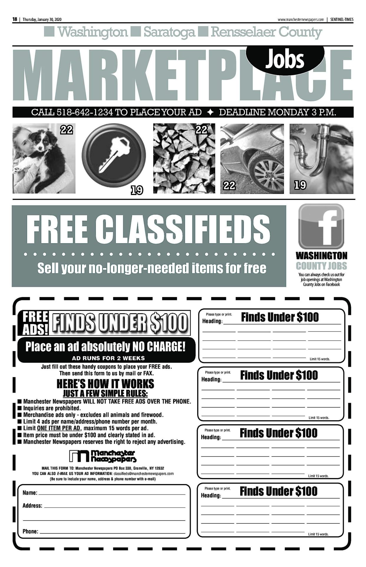 You are currently viewing Classifieds 01/30/20