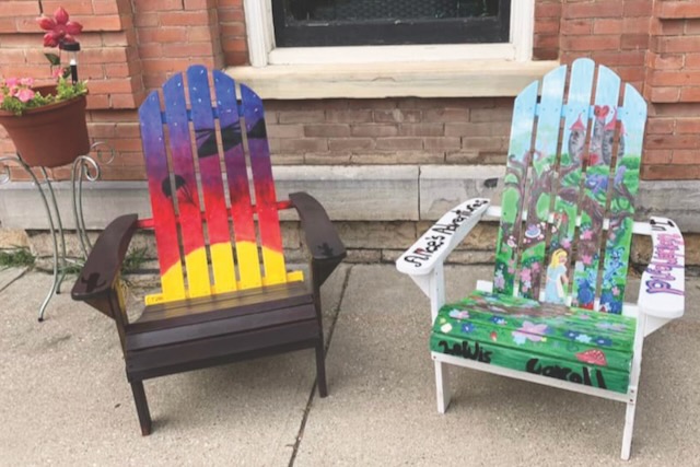 Read more about the article Adirondack “Art” chairs invite you to sit and stay and stay awhile